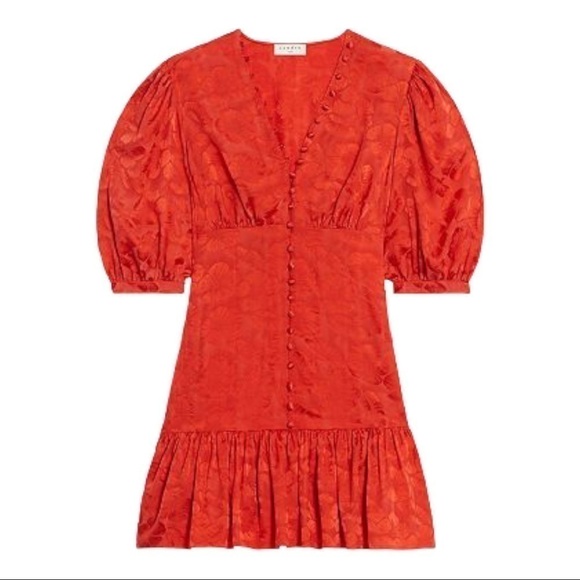 SANDRO Azelie silk-blend mini dress (red) - Picture 3 of 16